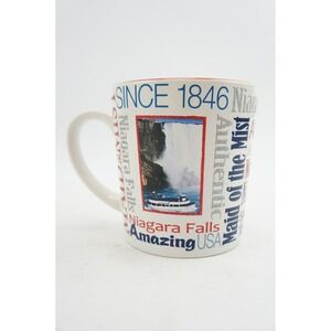 VGC Vintage Maid of the Mist Niagara Falls USA Ceramic Coffee Mug Red Interior